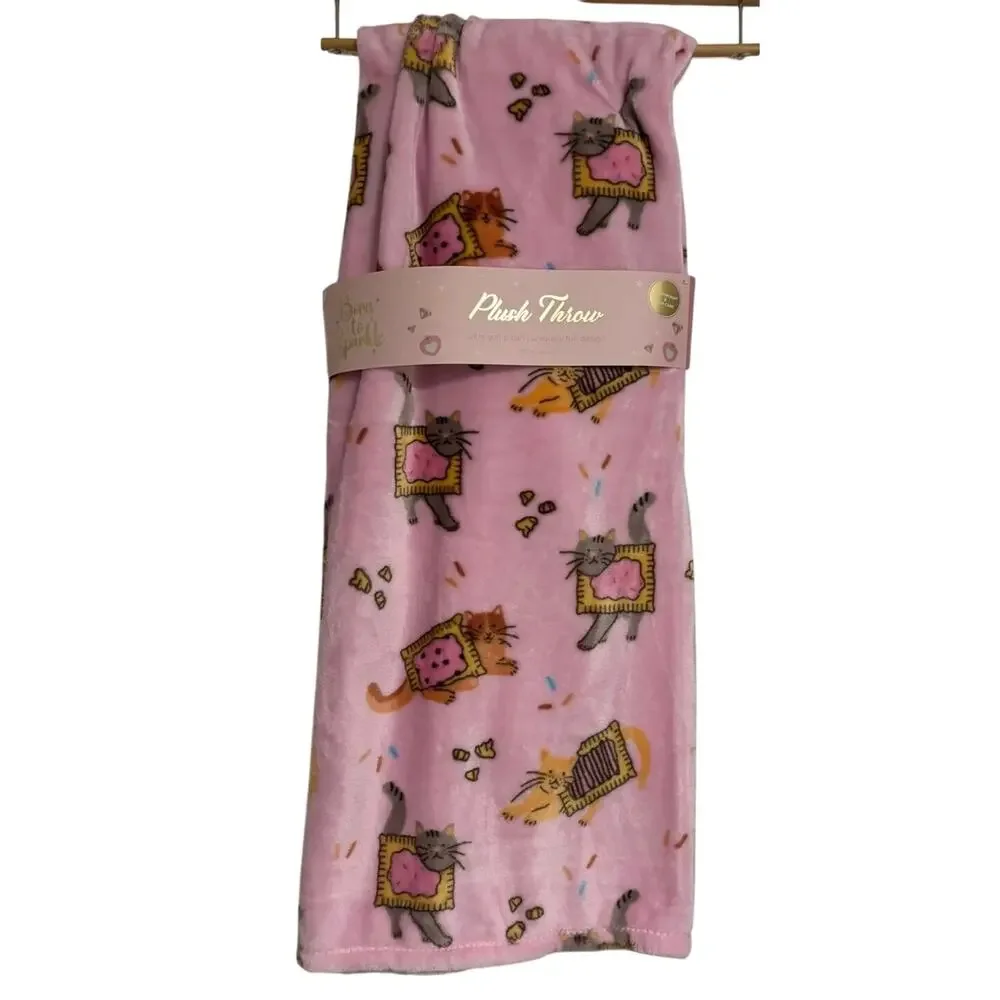 Pop Tarts Cat Cozy Throw Blanket